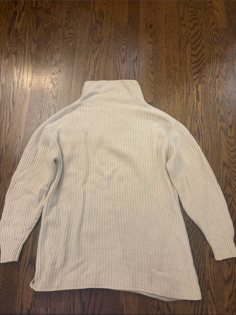 Wilfred Cream Ribbed Turtle Neck Sweater